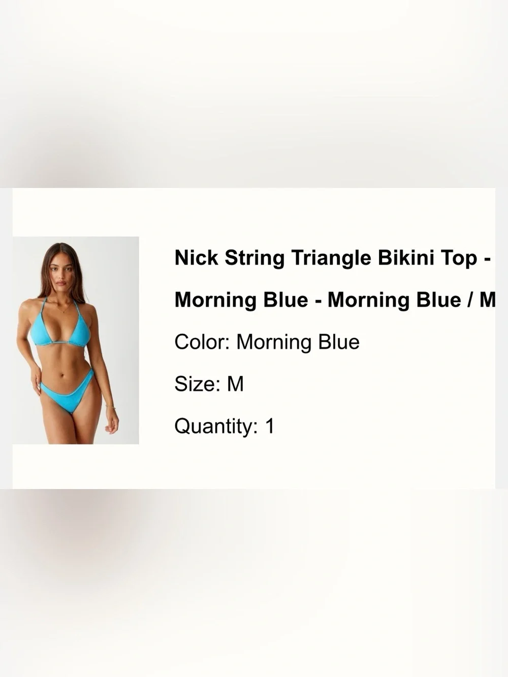 Frankie's Bikinis Nick Triangle String Bikini Top